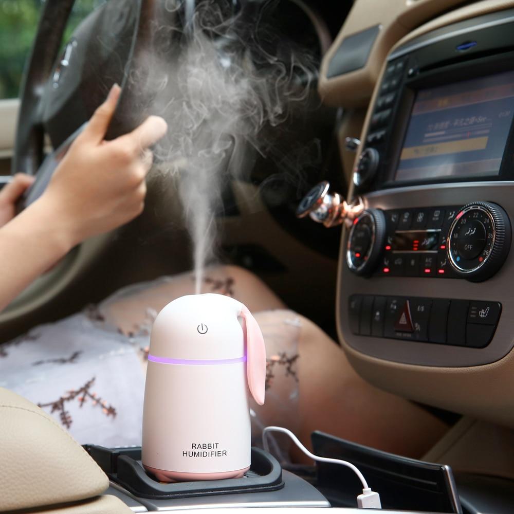 USB Ultrasonic Air Humidifier Rabbit Car Atomizer Air Purifier