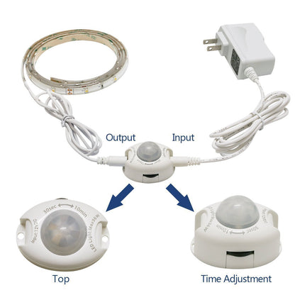 12v Bed Light Cabinet Light Night Sensor Motion Sensor LED Strip Bedroom Closet Stairs Wardrobe kitchen lamp