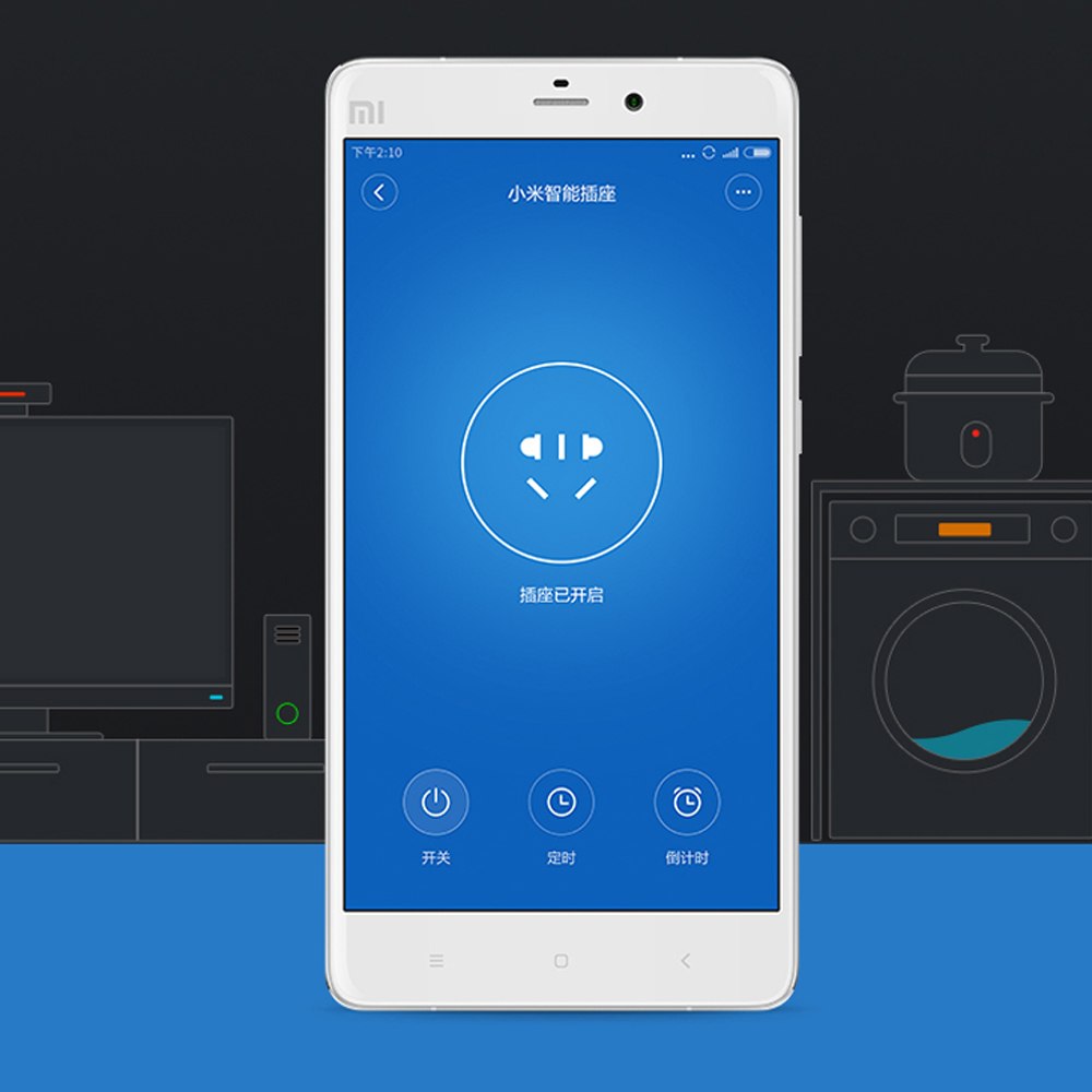 100% Original Xiaomi Smart Socket Plug Bacic WiFi Wireless Remote Socket Adaptor Power On And Off With Phone