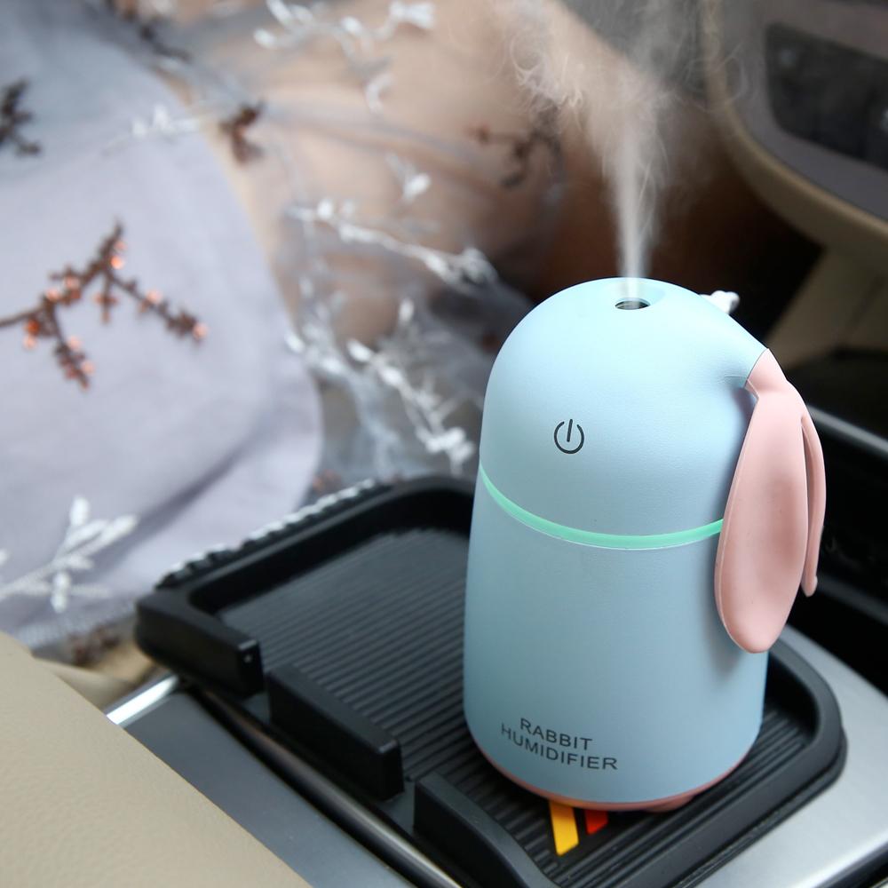USB Ultrasonic Air Humidifier Rabbit Car Atomizer Air Purifier