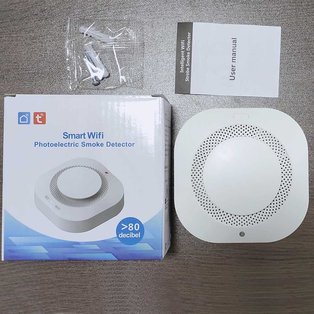 Tuya Smart Zigbee Smoke Detector Smart Fire Alarm Progressive Sound Photoelectric Smoke Sensor