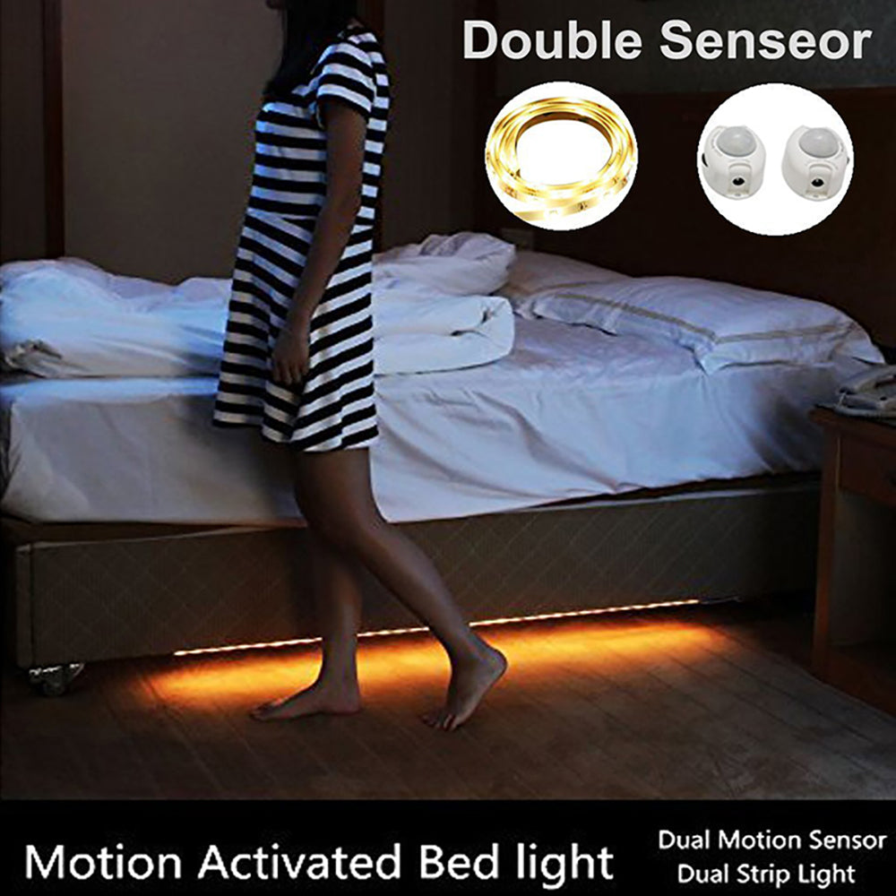 12v Bed Light Cabinet Light Night Sensor Motion Sensor LED Strip Bedroom Closet Stairs Wardrobe kitchen lamp